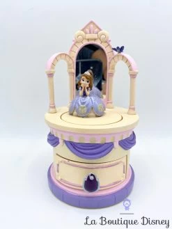 Boite à Bijoux Princesse Sofia Disney Store Résine Oiseau Miroir Violet