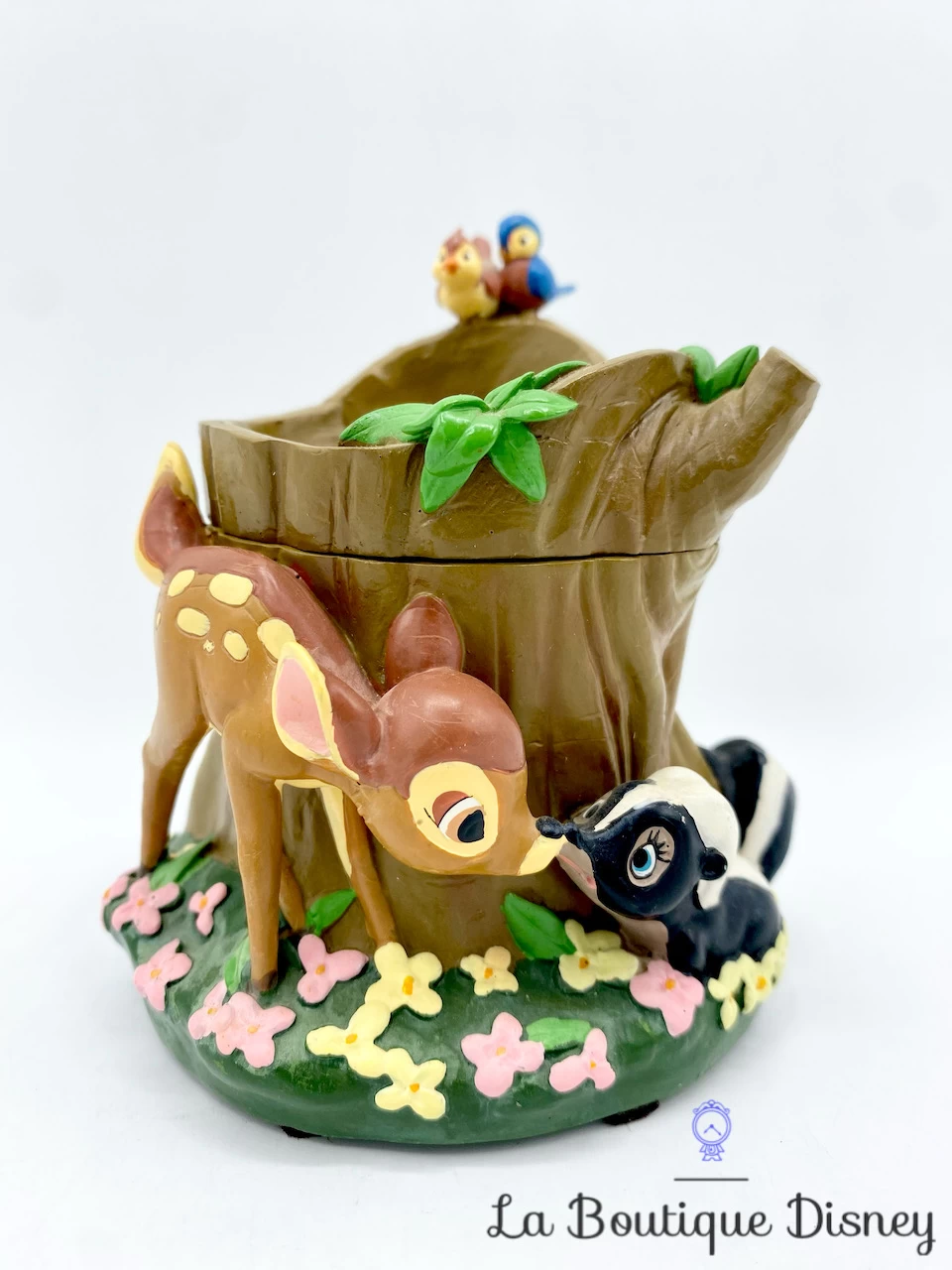 Boite Résine Bambi Disney Vintage Tronc Arbre Fleur Panpan 3 Boite Résine Bambi Disney Vintage Tronc Arbre Fleur Panpan