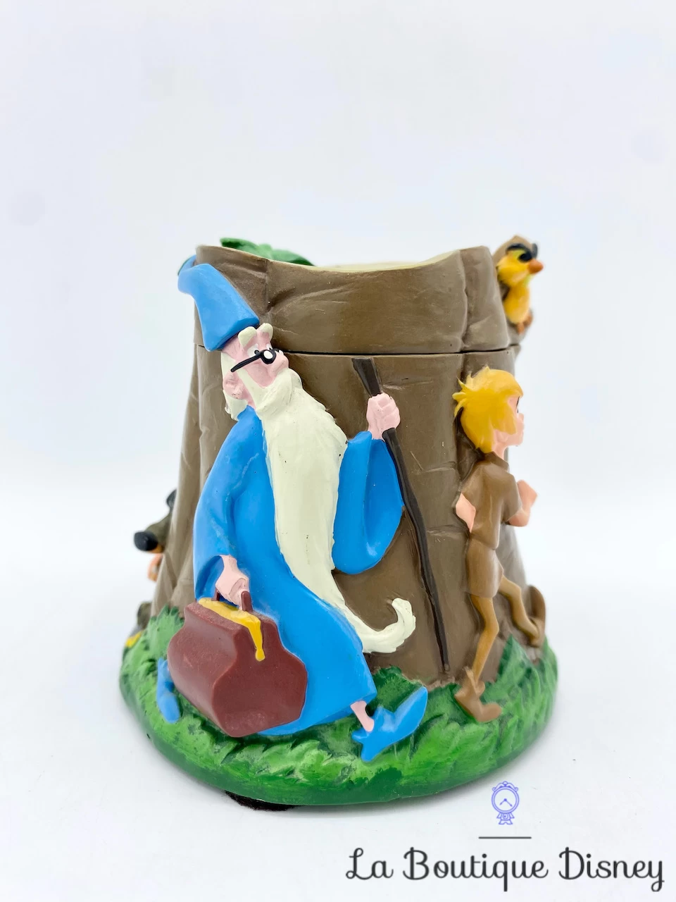 Boite Résine Merlin L'enchanteur Disney Vintage Tronc Arbre Arthur Loup Archimède 3 Boite Résine Merlin L'enchanteur Disney Vintage Tronc Arbre Arthur Loup Archimède