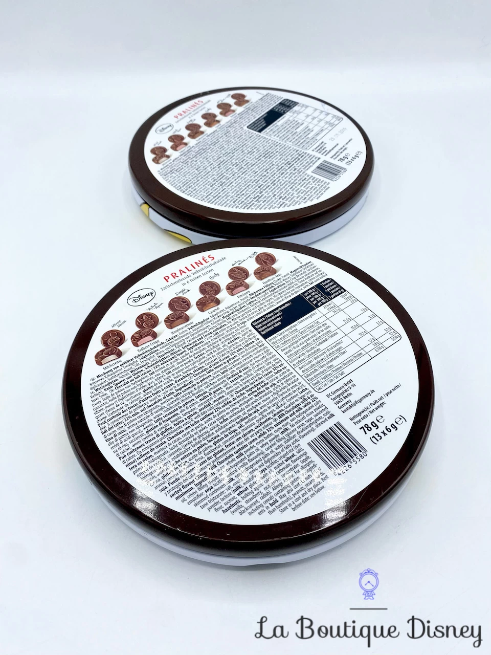 Ensemble Boites Métal Mickey Et Ses Amis Disney Rond Chocolats Pralinés Rétro Vintage 6 Ensemble Boites Métal Mickey Et Ses Amis Disney Rond Chocolats Pralinés Rétro Vintage – Image 4