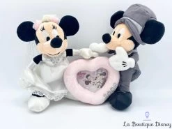 Cadre Photo Peluche Mickey Minnie Mariage Disney Store 2006 Mariés Coeur -Disney cadre photo peluche mickey minnie mariage disney store 2006 marie 5