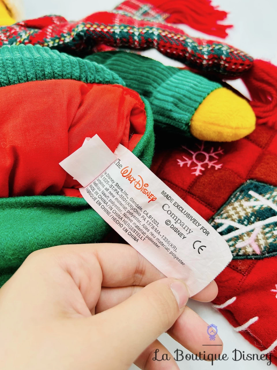 Chaussette De Noël Winnie L'ourson Disney Décoration Botte Rouge Verte 70 Cm – Image 7