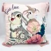 Coussin Panpan Miss Bunny True Love Disney Bambi Lapin Fleurs Rose -Disney coussin panpan miss bunny true love disney primark rose dessin bambi 1