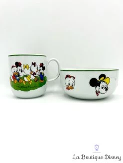 Ensemble Tasse Bol Mickey Et Ses Amis Walt Disney Productions Vista Alegre Portugal Porcelaine Vintage