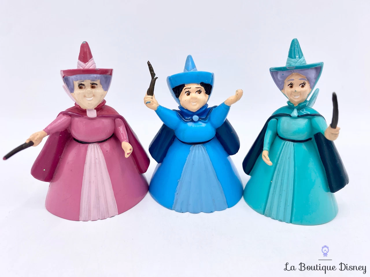 Figurines Flora Pâquerette Pimprenelle La Belle Au Bois Dormant Fées Disney Rouge Bleu Vert 4 Figurines Flora Pâquerette Pimprenelle La Belle Au Bois Dormant Fées Disney Rouge Bleu Vert – Image 2