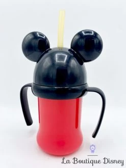 Verre Apprentissage Mickey Mouse Disney Store Gobelet Plastique Poignées 10 Verre Apprentissage Mickey Mouse Disney Store Gobelet Plastique Poignées -Disney gobelet apprentissage mickey mouse disney store plastique rouge noir paille 5