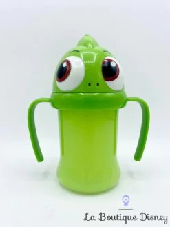 Devant -Disney gobelet apprentissage pascal raiponce disney store plastique verre cameleon vert 3