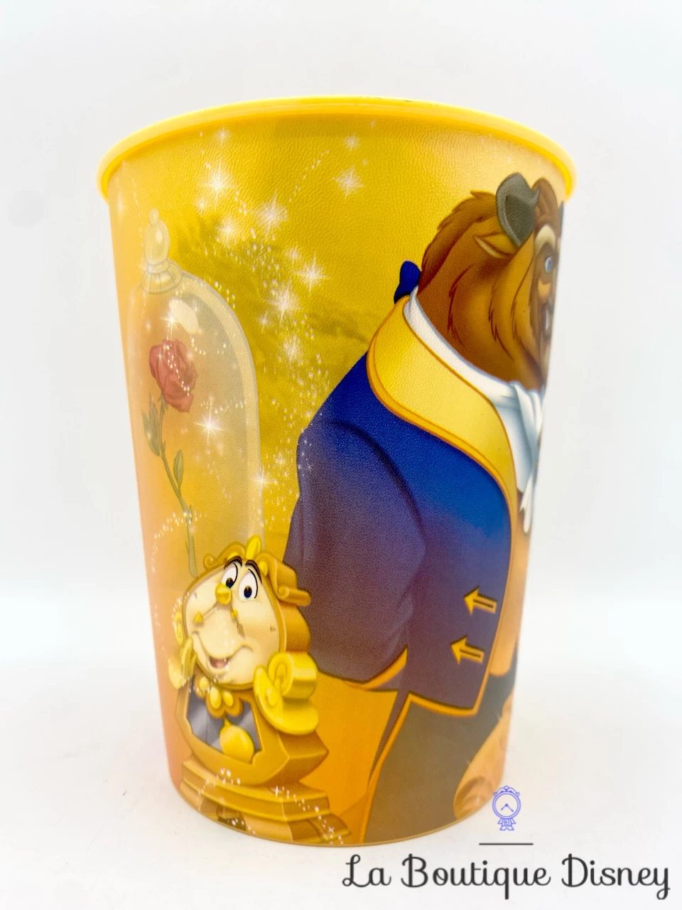 Gobelet La Belle Et La Bête Disney Fun House Verre Jaune Plastique 4 Gobelet La Belle Et La Bête Disney Fun House Verre Jaune Plastique – Image 2