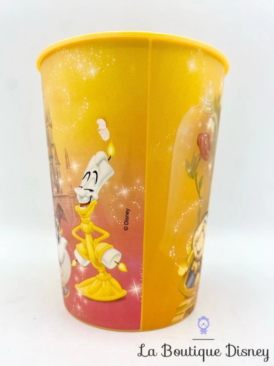 Gobelet La Belle Et La Bête Disney Fun House Verre Jaune Plastique 5 Gobelet La Belle Et La Bête Disney Fun House Verre Jaune Plastique – Image 3