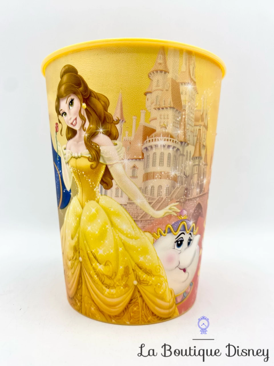 Gobelet La Belle Et La Bête Disney Fun House Verre Jaune Plastique 6 Gobelet La Belle Et La Bête Disney Fun House Verre Jaune Plastique – Image 4