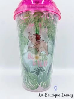 Gobelet Paille Junior Éléphant Le Livre De La Jungle Disney Verre Plastique Be Wild Vert Rose -Disney gobelet paille junior elephant be wild le livre de la jungle disney verre plastique vert rose 2