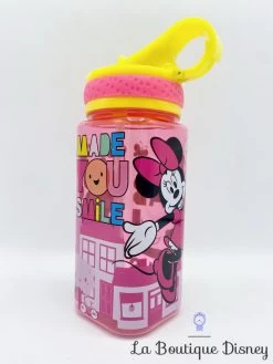 Gourde Minnie Mouse Fabulous Disney Store Bouteille Plastique Paille Rose Jaune -Disney gourde minnie mouse fabulous disney store plastique gobelet paille rose made you smile 3