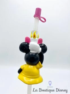 Paille Minnie Mouse Disney Plastique Relief 3D 35 Cm -Disney paille minnie mouse disney plastique noeud rose 0