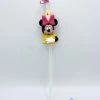 Paille Minnie Mouse Disney Plastique Relief 3D 35 Cm -Disney paille minnie mouse disney plastique noeud rose 2