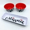 Ensemble Apéritif Mini Bol Plateau Minnie Mouse XOXO Été Disney Store Melamine Rouge Noir -Disney plats aperitif minnie mouse xoxo disney store mini bol plateau rouge noir melamine 2