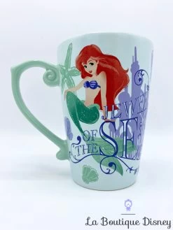 Tasse Ariel La Petite Sirène Disney Store Original Mug Vert Jewell Of The Sea Coquillages