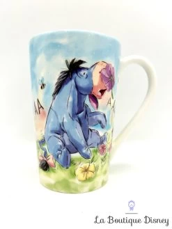 Tasse Bourriquet Atchoum Disney Store Exclusive Mug Winnie L'ourson Dessin Peinture Fleurs