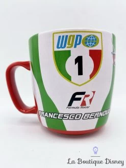 Tasse Francesco Bernoulli Cars 2 Disney Store Mug WGP Voiture Italie -Disney tasse francesco bernouli cars 2 disney store mug rouge vert italie wgp course voiture 5
