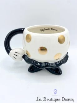 Tasse Minnie Mouse Jupe Disney Mug Noir Blanc Or Pois Relief 3D -Disney tasse minnie mouse jupe relief 3d disney mug or blanc noir 5