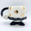 Tasse Minnie Mouse Jupe Disney Mug Noir Blanc Or Pois Relief 3D -Disney tasse minnie mouse jupe relief 3d disney mug or blanc noir 7