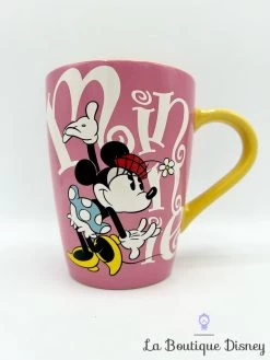 Tasse Minnie Mouse Rétro Vintage Disney Store 2016 Mug Rose Jaune -Disney tasse minnie mouse retro vintage rose jaune disney store mug 1