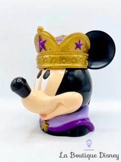 Tasse Plastique Mickey Mouse Roi Disney On Ice Mug Couvercle Couronne Relief 3D