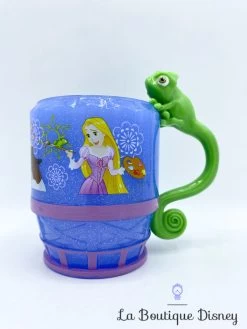 Tasse Plastique Raiponce Pascal Disney Store Mug Maximus Violet Paillettes