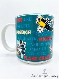 Tasse Scène Mickey Mouse In Plane Crazy Walt Disney Company Japan Mug Avion Vintage -Disney tasse scene mickey minnie plane crazy walt disney company japon mug scene film vert 3