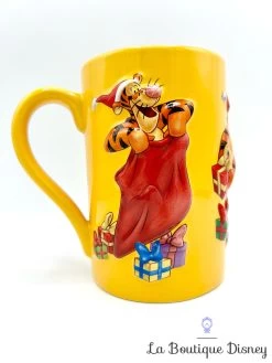Tasse Tigrou Noël Disney Store Mug Winnie L'ourson Orange Relief 3D