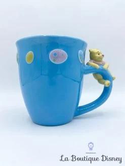Tasse Winnie L'ourson Disney Store Mug Bleu Relief Oeuf Pâques