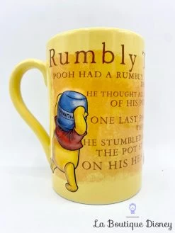 Tasse Winnie L'ourson Rumbly Tumbly Pooh Disney Store Exclusive Mug Jaune Relief 3D -Disney tasse winnie ourson rumbly tumbly pooh disney store mug jaune 1