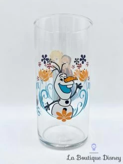 Verre Elsa Anna Olaf La Reine Des Neiges Disney Transparent Fleurs -Disney verre anna elsa olaf la reine des neiges disney orange bleu 3
