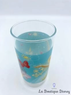 Verre Fée Clochette Disney Peter Pan Fleurs Papillons Bleu -Disney verre fee clochette disney bleu peter pan fleurs papillons 4
