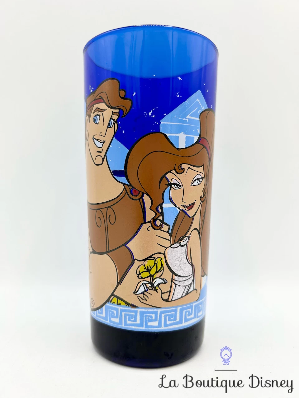 Verre Hercules Disney Vintage Bleu Hercule Megara 3 Verre Hercules Disney Vintage Bleu Hercule Megara