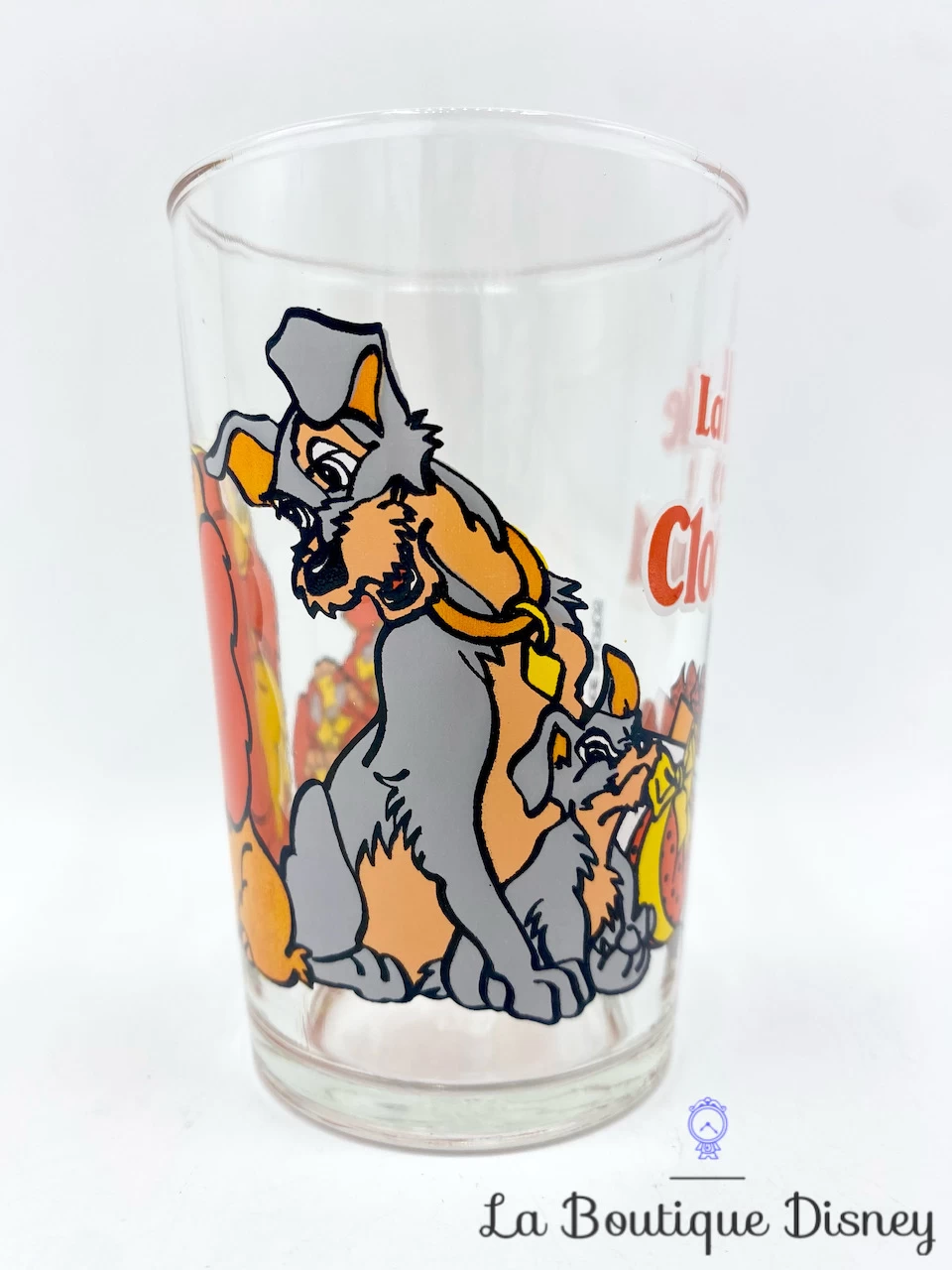 Verre Ducros La Belle Et Le Clochard Disney VMC Reims Vintage Moutarde 4 Verre Ducros La Belle Et Le Clochard Disney VMC Reims Vintage Moutarde – Image 2