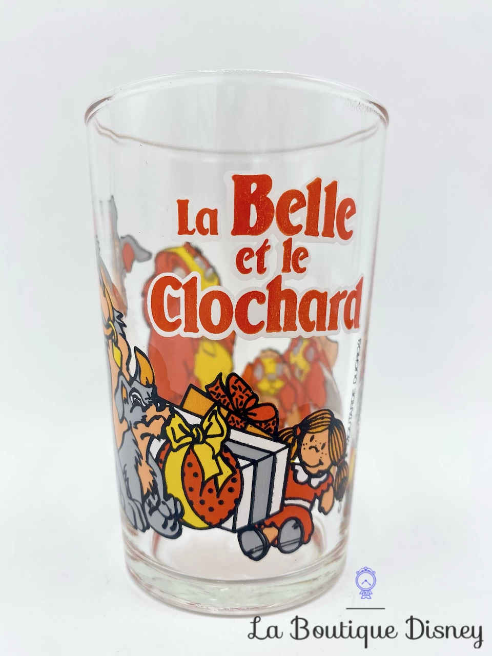 Verre Ducros La Belle Et Le Clochard Disney VMC Reims Vintage Moutarde 6 Verre Ducros La Belle Et Le Clochard Disney VMC Reims Vintage Moutarde – Image 4