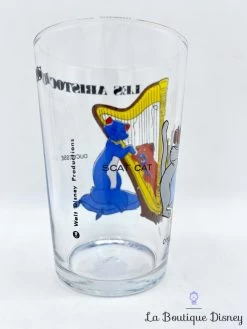 Verre Les Aristochats Walt Disney Productions Vintage Moutarde Chats -Disney verre les aristochats disney vintage vmc reims duchesse omalley scat cat moutarde 1