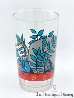 Devant -Disney verre meeko poisson pocahontas disney vintage moutarde 1