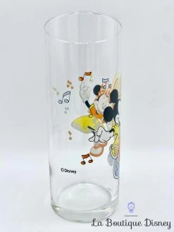 Verre Mickey Minnie Mouse Musique Disney Vintage Jukebox Notes -Disney verre mickey minnie notes musiques boite de nuit danse orange jaune vintage 2