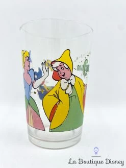 Verre Cendrillon Walt Disney Productions Vintage Moutarde Marraine Gus -Disney verre moutarde cendrillon walt disney productions vintage marraine fee gus 1
