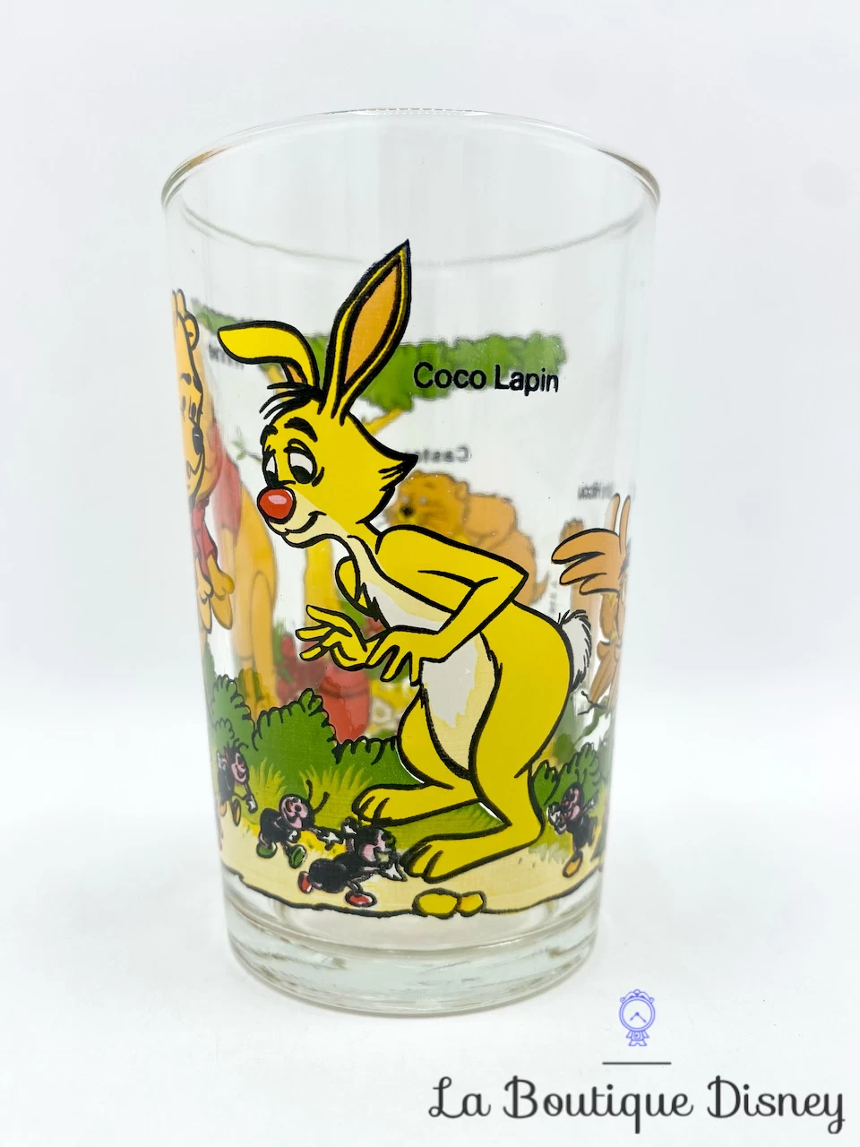 Verre Winnie L'ourson Castor Disney VMC Reims Vintage Moutarde 3 Verre Winnie L'ourson Castor Disney VMC Reims Vintage Moutarde
